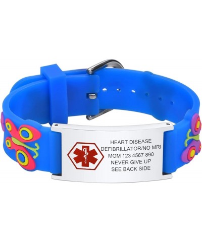 Personalized Medical ID Bracelet - Silicone ID Wristband with Medical Alert Badge for Women Kids Cute in Case of Emergency Br...