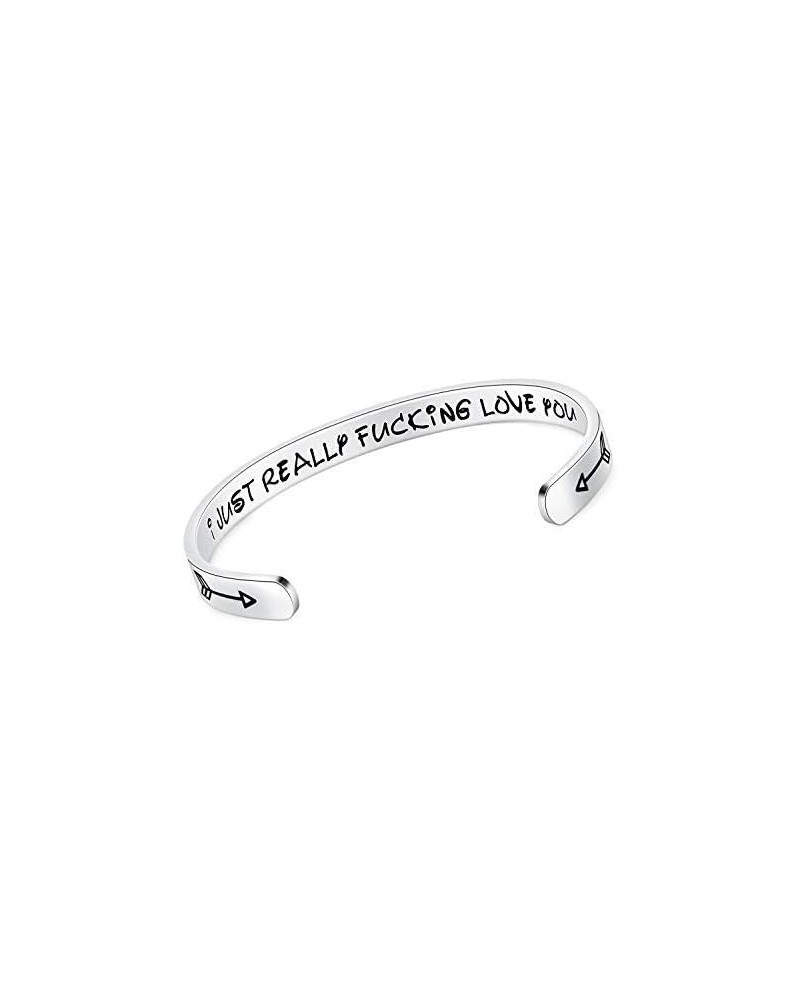 Inspirational Cuff Bracelet Bangle Keep Going Motivational Mantra Quote Stainless Steel Engraved Best Friend Sister Gift for ...