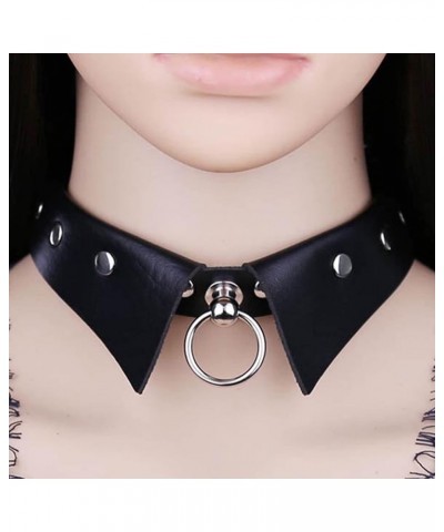 2PCS Leather Choker Buckle Choker Punk Collar Adult Collars for Women goth choker Collar Punk $8.94 Necklaces