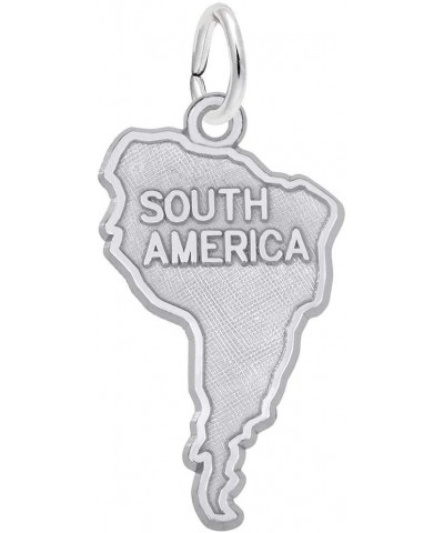 South America Map Charm (Choose Metal) by Rembrandt 14K White Gold $19.20 Bracelets