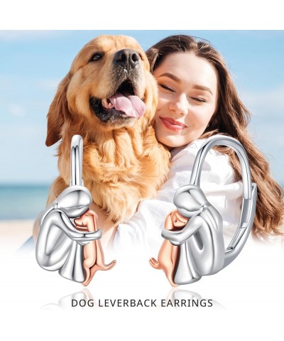 925 Sterling Silver Dog Earrings Cute Animal Puppy Stud Earrings Dog Jewelry Gifts for Women Girls Pet Lover Hypoallergenic E...