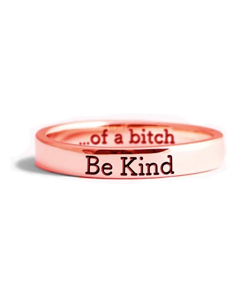 Be Kind Of A Bitch Ring For Women, To Sorority Sisters Best Friends Inspirational Motivational Stainless Steel Band Friendshi...