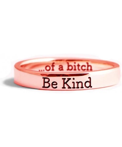 Be Kind Of A Bitch Ring For Women, To Sorority Sisters Best Friends Inspirational Motivational Stainless Steel Band Friendshi...