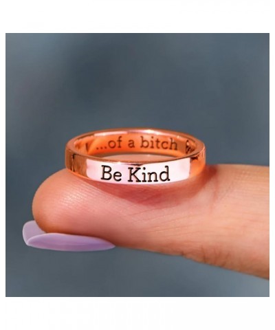 Be Kind Of A Bitch Ring For Women, To Sorority Sisters Best Friends Inspirational Motivational Stainless Steel Band Friendshi...