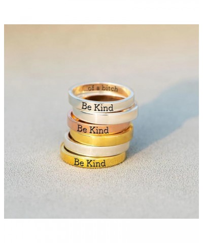 Be Kind Of A Bitch Ring For Women, To Sorority Sisters Best Friends Inspirational Motivational Stainless Steel Band Friendshi...