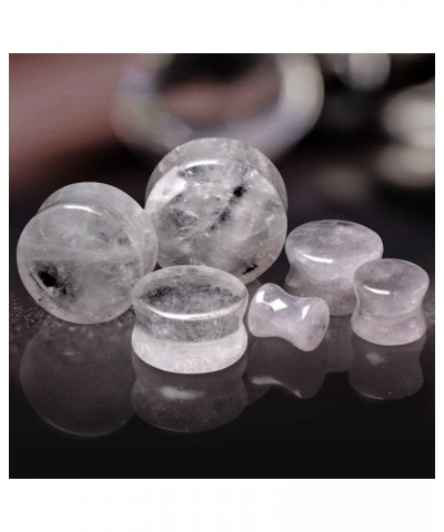 Natural Clear Quartz Saddle Plug 3/4 $12.69 Body Jewelry