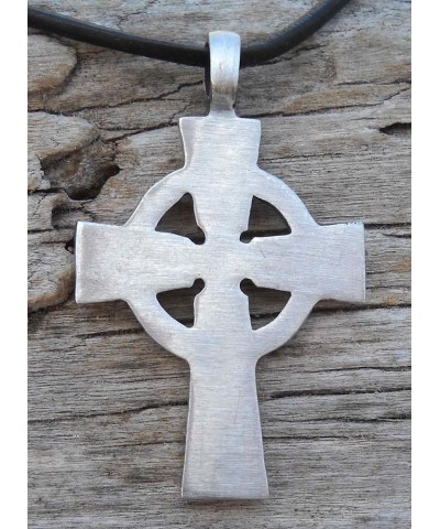 Pewter Wales Cross Pendant with Swarovski Crystal for Birthday on Leather Necklace Nov-Yellow $9.69 Necklaces