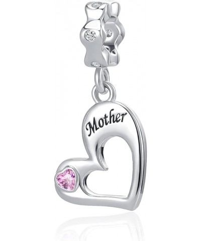 Mother Daughter Matching Charm Grandma Mom Son Dangle Bead fits Charms Bracelet Necklace for Mothers Day Birthday Gift Mother...