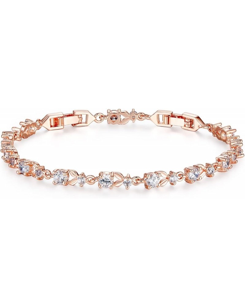 14K Gold Plated 3mm Cubic Zirconia Classic Adjustable Tennis Bracelet |Gold Bracelets for Women |Bride Bracelet for Wedding|S...