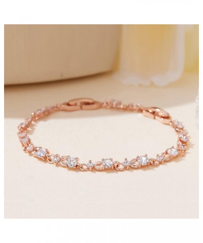 14K Gold Plated 3mm Cubic Zirconia Classic Adjustable Tennis Bracelet |Gold Bracelets for Women |Bride Bracelet for Wedding|S...