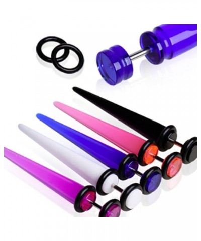 UV Coated Acrylic Fake Taper with O-Rings Purple $9.11 Body Jewelry