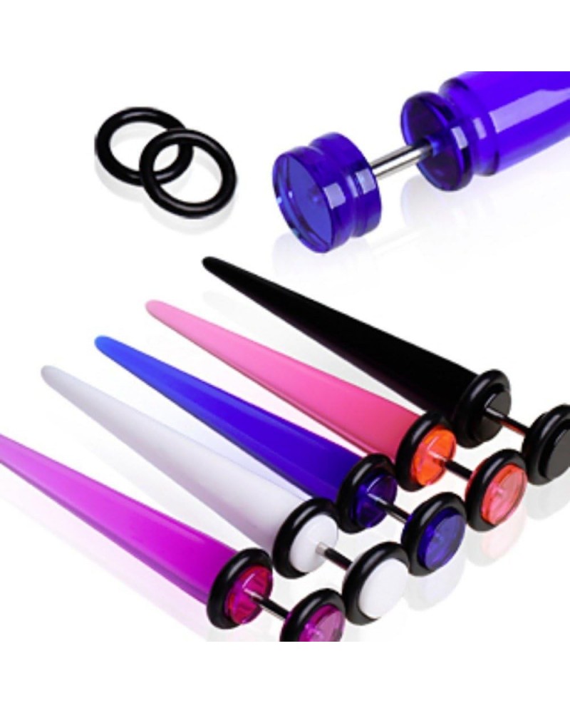 UV Coated Acrylic Fake Taper with O-Rings Purple $9.11 Body Jewelry