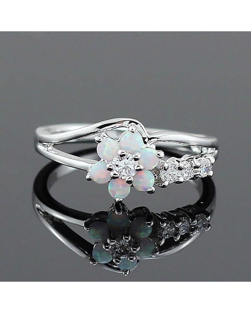 Womens Zircon Jewelry Rings Vintage Ladies Ring 10 White,Pink $4.19 Rings