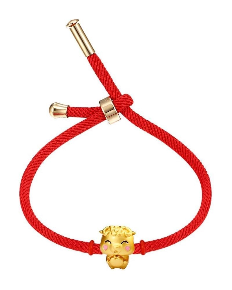 Chinese 12 Zodiac Animal Charm Bracelet for Women Adjustable Red Rope Bracelet Good Luck Symbol Jewelry Zodiac -Sheep $8.15 B...