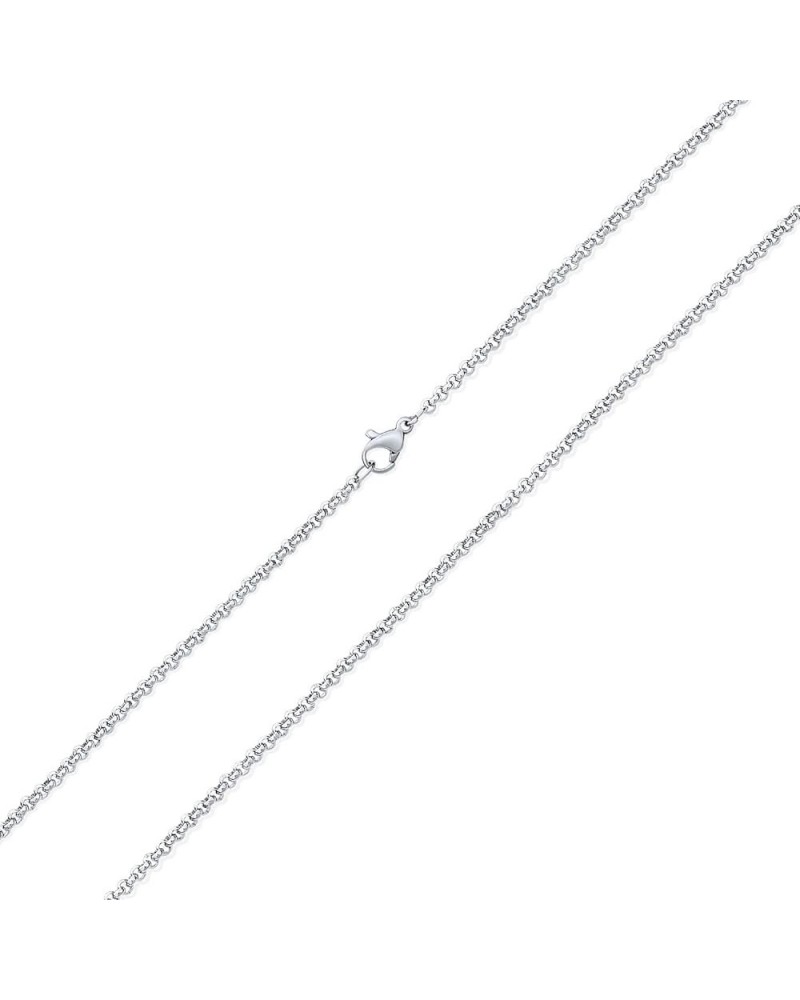 Thin 1MM Two Tone Twist Infinity or Diamond-Cut Rolo Cable Chain Necklace Silver Tone Stainless Steel For Women Teen 16 18 20...