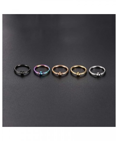 316L Hinged Segment Seamless Clicker Ring Nose Ring Hoop Septum Helix Conch Piercing Jewelry 5PCS Daith Lip Lobe Hoop Earring...