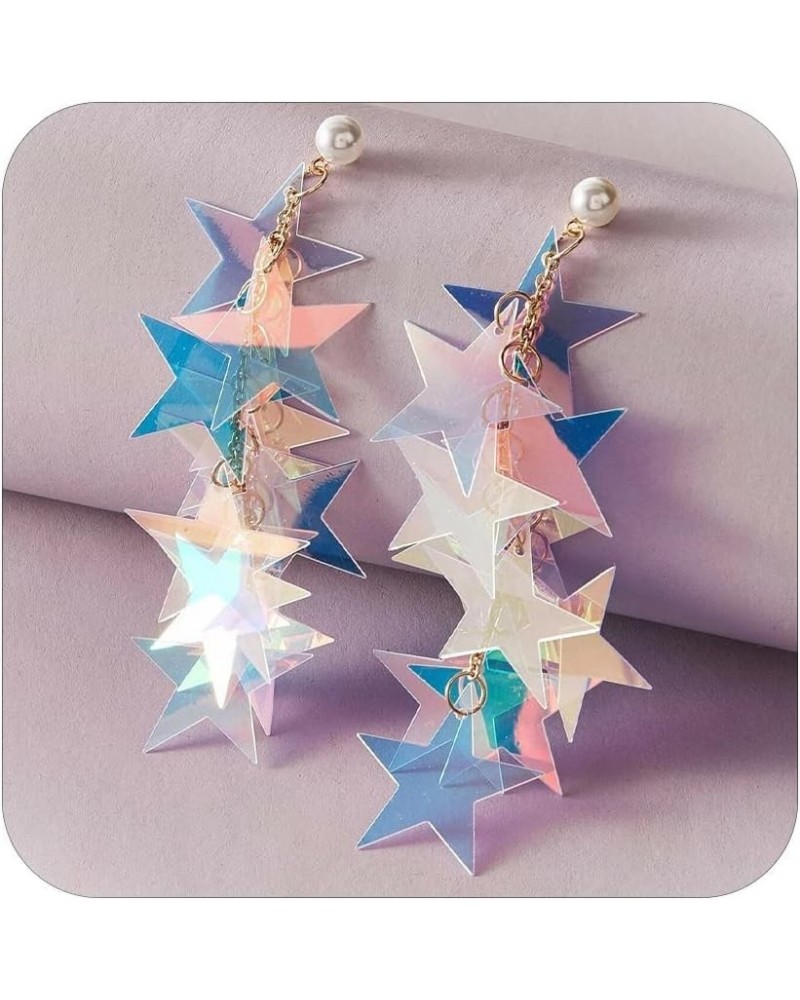 Star Earrings for Women Gold Star Tassel Earrings Star Dangle Earrings for Women Gifts for Girls star6 $8.84 Earrings