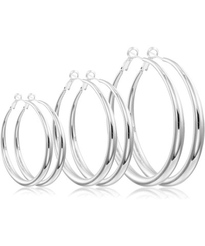 Gold Large Hoop Earrings for Women 925 Sterling Silver Hoop Earrings Hypoallergenic Lightweight 14K Real Gold Plated Big Circ...