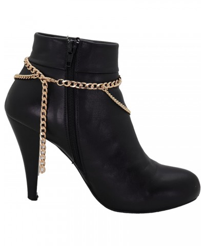 Women Western Fashion Jewelry Boot Bracelet Gold Metal Chain Shoe Anklet Western Lion Charm Spike $14.27 Anklets