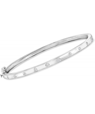 by Ross-Simons 0.50 ct. t.w. Diamond Bangle Bracelet in Sterling Silver 8.0 Inches $105.60 Bracelets