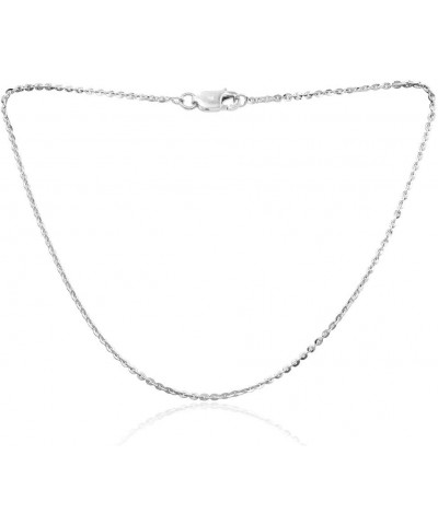 925 Sterling Silver 1mm Sparkle Paillette Chain Anklet For Women, Size 9", 10" and 11 Sterling Silver 11 Inches $8.95 Anklets