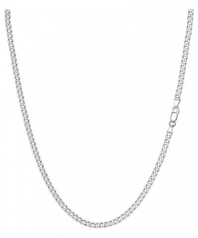 925 Sterling Silver Cuban Link Chain Necklace, Dainty Figaro Chains, Solid & Shiny, 3mm/5mm, 14-28 inch, Come Gift Box 24 Inc...