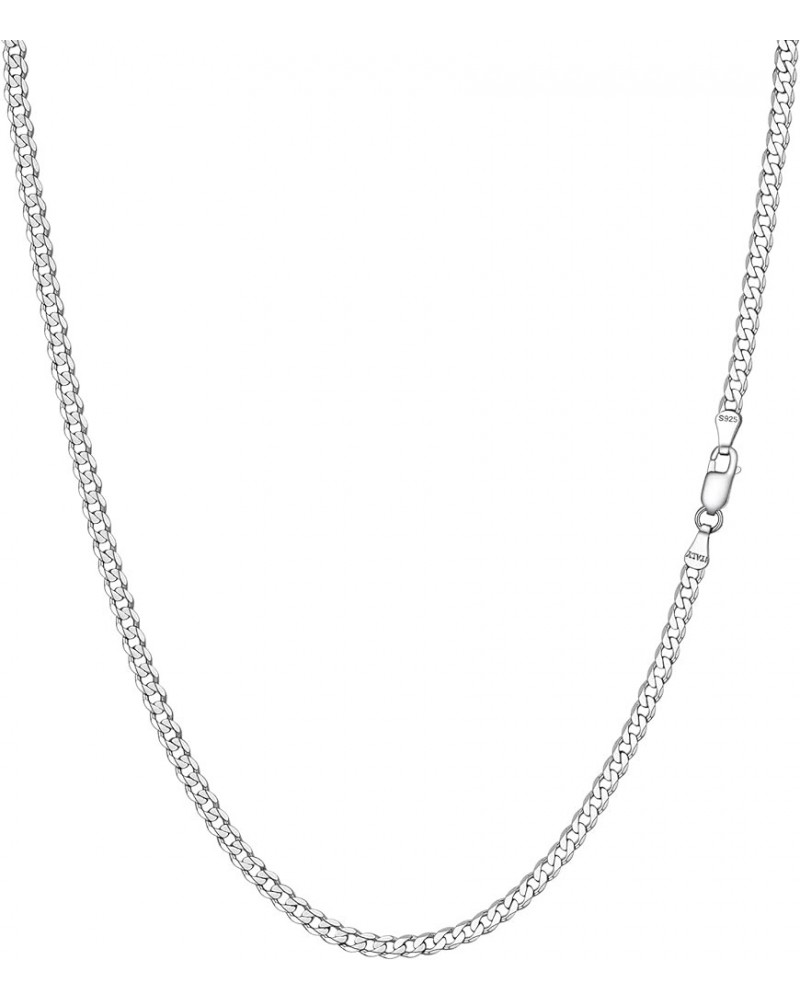 925 Sterling Silver Cuban Link Chain Necklace, Dainty Figaro Chains, Solid & Shiny, 3mm/5mm, 14-28 inch, Come Gift Box 24 Inc...