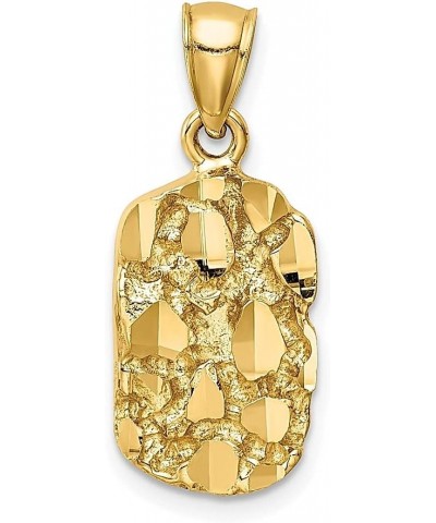 14k Yellow Gold Nugget Necklace Charm Pendant Theme Fine Jewelry For Women Gifts For Her $130.15 Necklaces