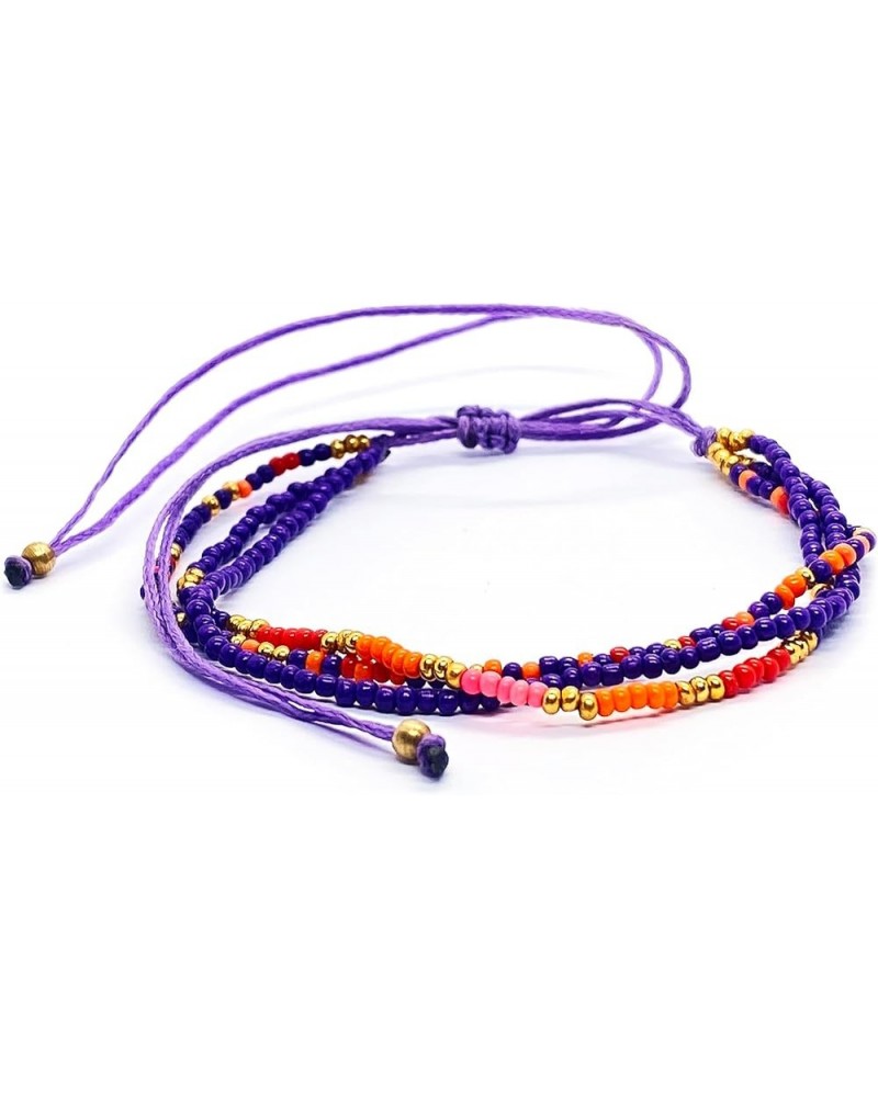 Beaded Bracelet, Friendship Bracelet, Waterproof Strings, can also be worn as an Anklet, Aesthetic Jewelry for Women and Teen...