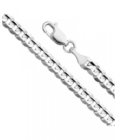 14K Solid Gold Cuban Link Curb Chains (Select Options) 8.5 Inches White Gold $399.52 Bracelets