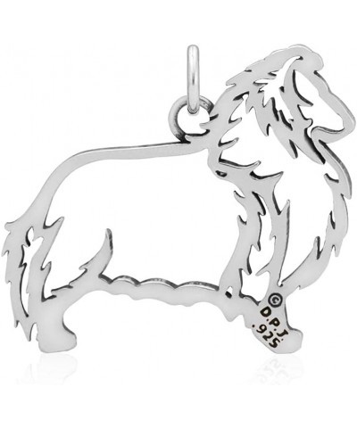 Sterling Silver Shetland Sheepdog Pendant, Body Pendant w/ 16" Box Chain $52.39 Necklaces