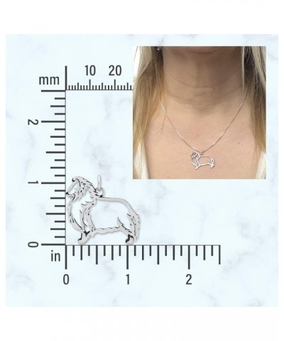 Sterling Silver Shetland Sheepdog Pendant, Body Pendant w/ 16" Box Chain $52.39 Necklaces