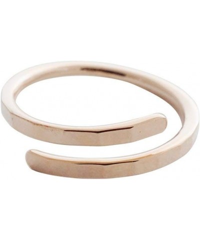 Hammered Marigold Wrap Around Ring in Gold, Rose Gold, or Silver | Minimalist, Delicate Jewelry Rose Gold $12.00 Rings