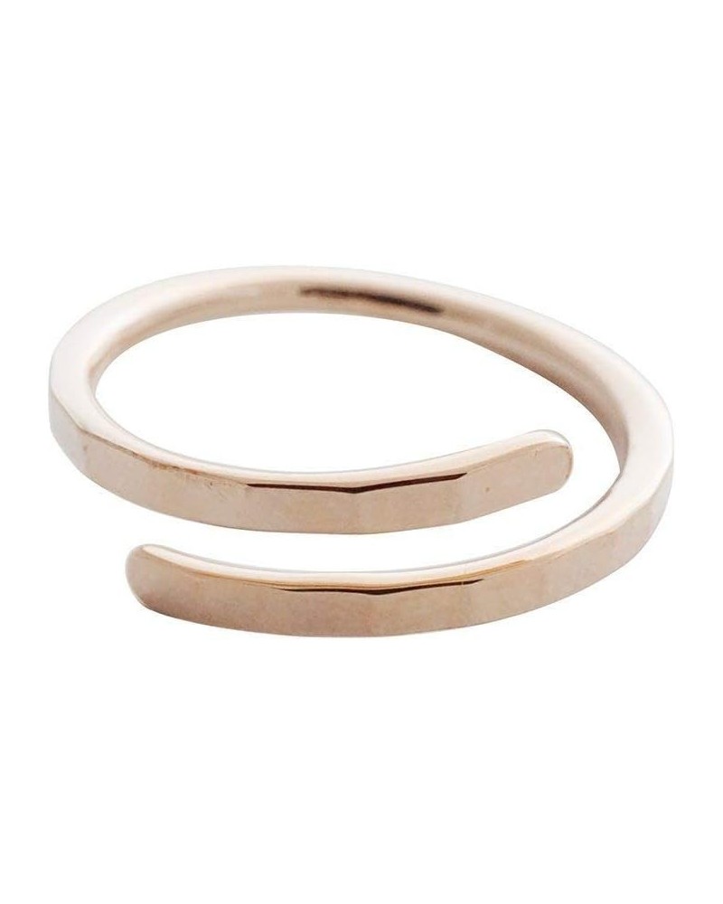 Hammered Marigold Wrap Around Ring in Gold, Rose Gold, or Silver | Minimalist, Delicate Jewelry Rose Gold $12.00 Rings