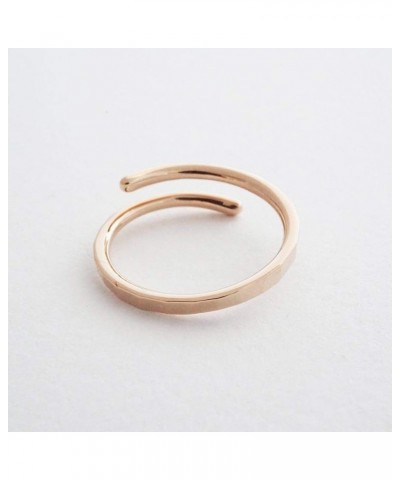 Hammered Marigold Wrap Around Ring in Gold, Rose Gold, or Silver | Minimalist, Delicate Jewelry Rose Gold $12.00 Rings