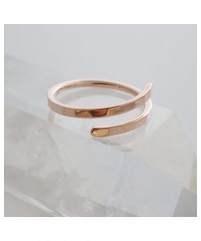 Hammered Marigold Wrap Around Ring in Gold, Rose Gold, or Silver | Minimalist, Delicate Jewelry Rose Gold $12.00 Rings