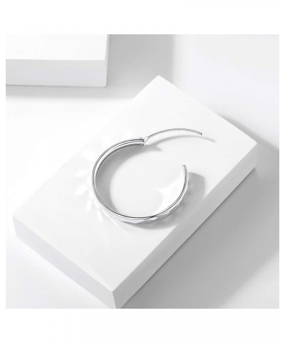 Sterling Silver Hoop Earrings, Hypoallergenic Polished Endless Circle Hoops 18K Gold Jewelry Gifts for Women Girls 20mm/30mm/...