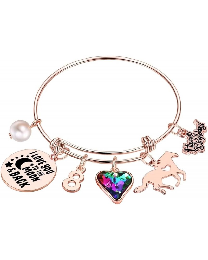 Horse Birthday Gifts for Women Girls, Birthday Charm Bracelets 10th 20th 30th 40th 50th 60th 70th 80th 90th Birthday Gift for...