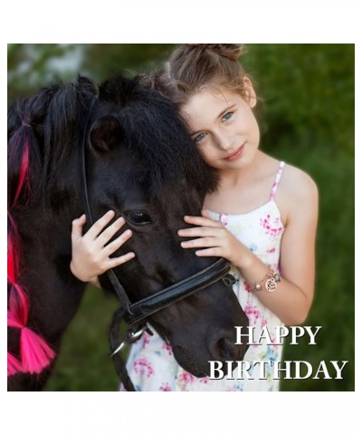 Horse Birthday Gifts for Women Girls, Birthday Charm Bracelets 10th 20th 30th 40th 50th 60th 70th 80th 90th Birthday Gift for...