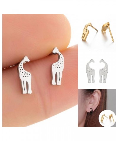 Elk Antlers Ear Crawler Earrings for Women Wrap Crawler Stud Earring Ear Cuffs Deer Animal Earrings Silver $6.71 Earrings