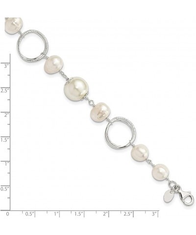 925 Sterling Silver Freshwater Cultured Pearl 8.5 Inch Chain Bracelet Fine Jewelry For Women Gifts For Her $45.31 Bracelets