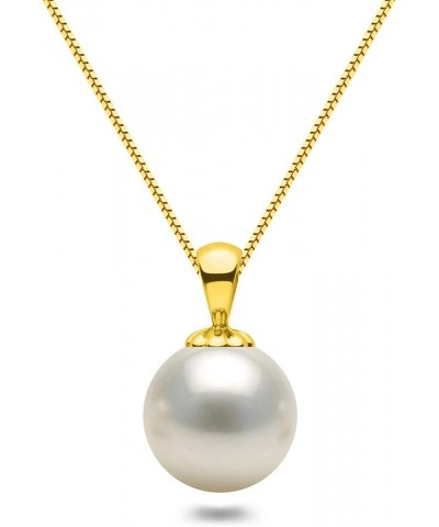 White AAA 6-10mm Akoya Cultured Pearl Pendant Necklaces 16"/18" Sterling Silver Chain Necklace Pendants 18.0 Inches 5.5-6.0mm...