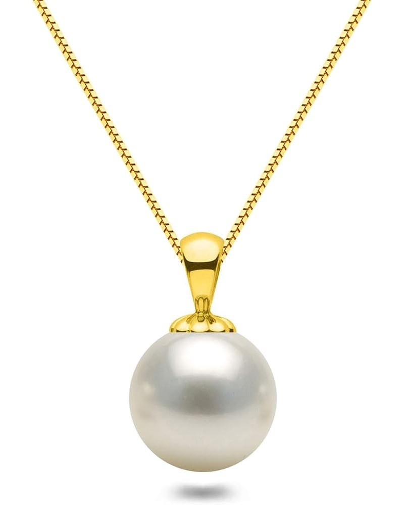 White AAA 6-10mm Akoya Cultured Pearl Pendant Necklaces 16"/18" Sterling Silver Chain Necklace Pendants 18.0 Inches 5.5-6.0mm...