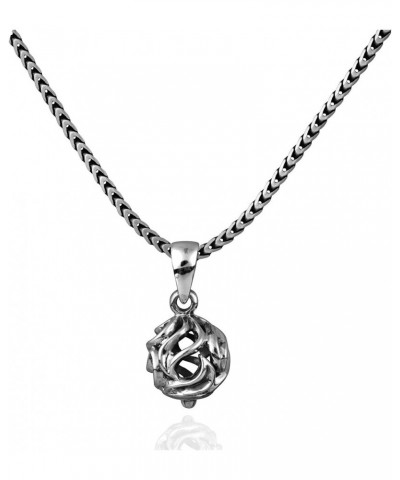 Paz Creations Sterling Silver Pendant Necklace | Mens Womens Removable Filigree Pendant | 925 Silver 22" Chain | Unisex Jewel...