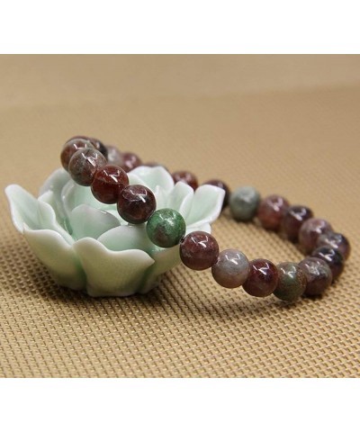 Handmade Gem Semi Precious Gemstone 8mm Round Beads Stretch Bracelet 7" Unisex Rashgar Garnet Jasper $8.11 Bracelets