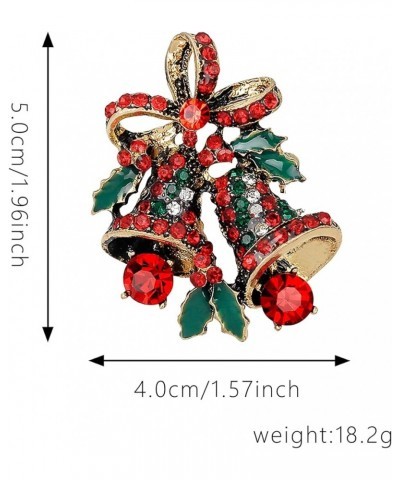 Christmas Brooch Pins Crystal Christmas Tree Snowflake Reindeer Jingle Bell Brooches Holiday Party Gift for Women Girls Small...