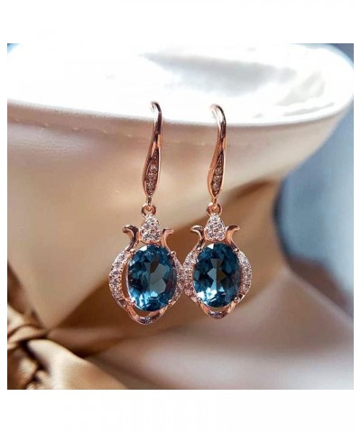 1 Pair Earrings Delicate Shining Sparkling Long Lasting Hook Earrings for Prom Rose Gold $3.28 Earrings