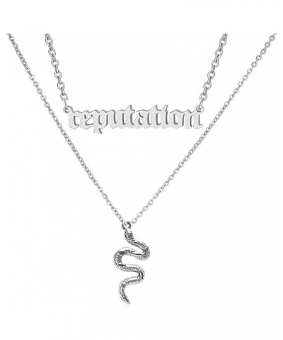 Reputation Snake Chain Necklace for Women Layered Snake Choker Necklace Vintage Necklace Outfit Music Lover Singer Song Inspi...