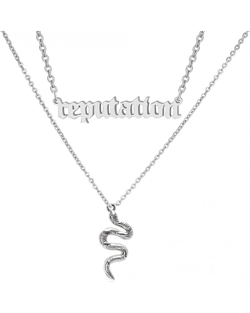 Reputation Snake Chain Necklace for Women Layered Snake Choker Necklace Vintage Necklace Outfit Music Lover Singer Song Inspi...