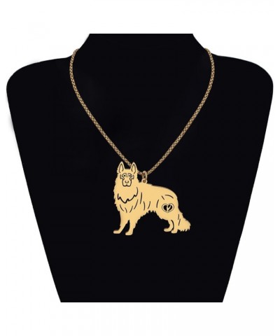 Stainless Steel Cute Dog Pendant Necklace Dainty Plated Silver Gold Necklace for Women Girls Pets Dog Gifts Jewelry Gold Germ...